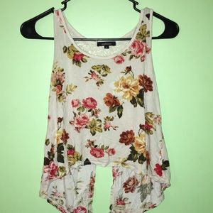 crop top with a slit in the back